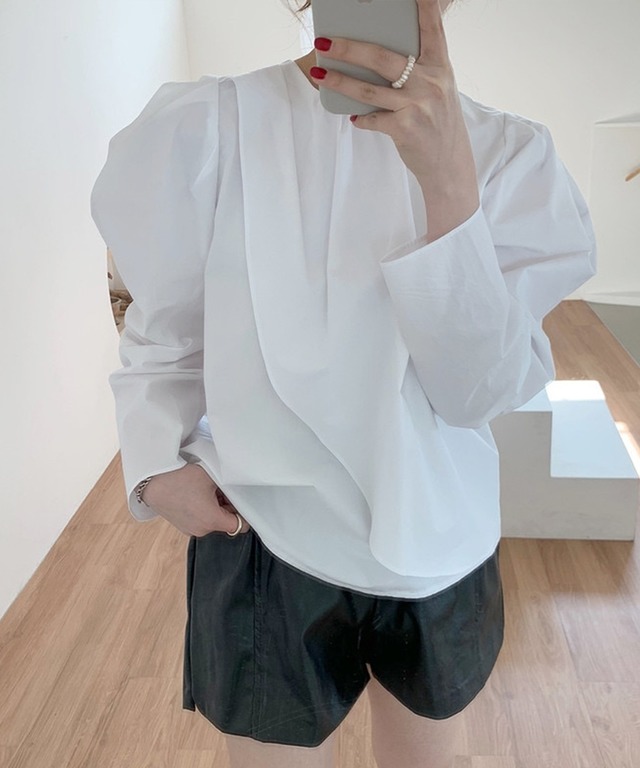 パフスリーブシャツトップス