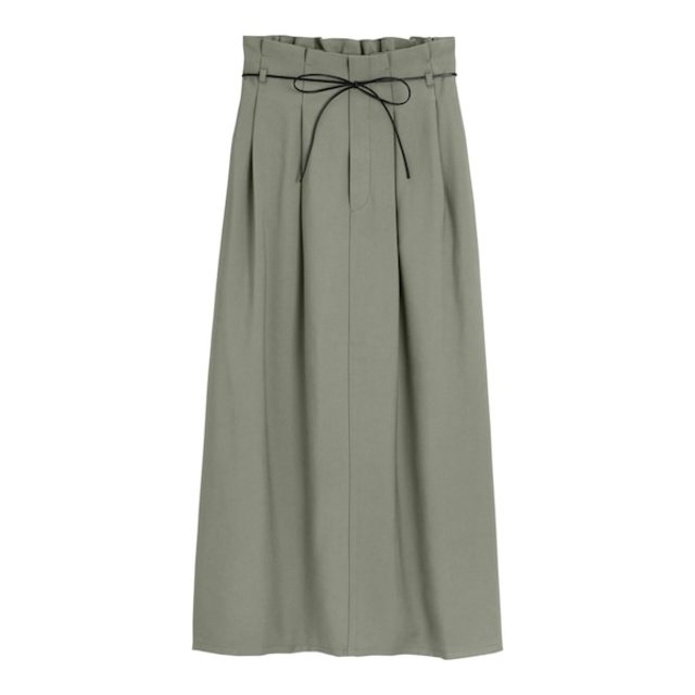 ベルト付きペーパーバッグナロースカート