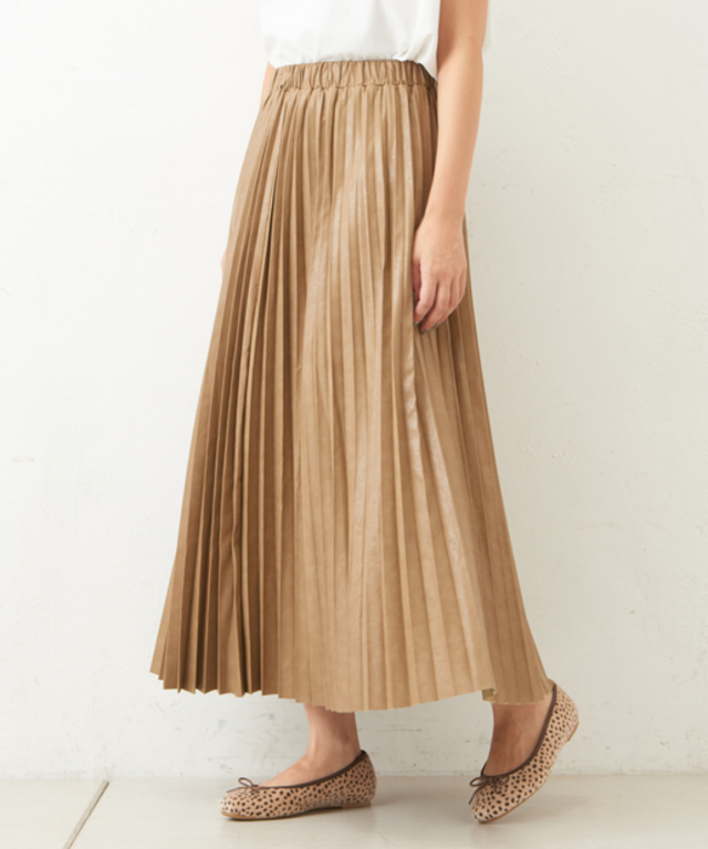 エコレザープリーツスカート