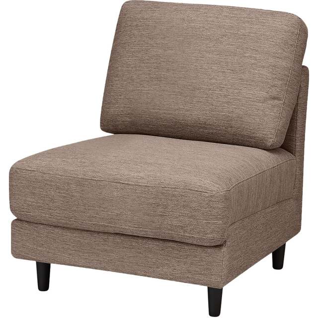 肘無し1人用布張りソファ