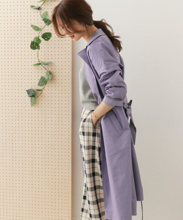 コットンギャバワイドコート