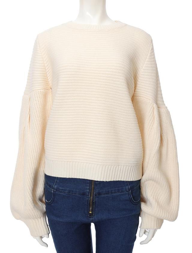 ボリュームスリーブデザインニット