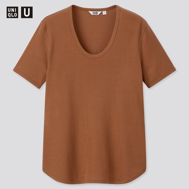 リブラウンドネックT