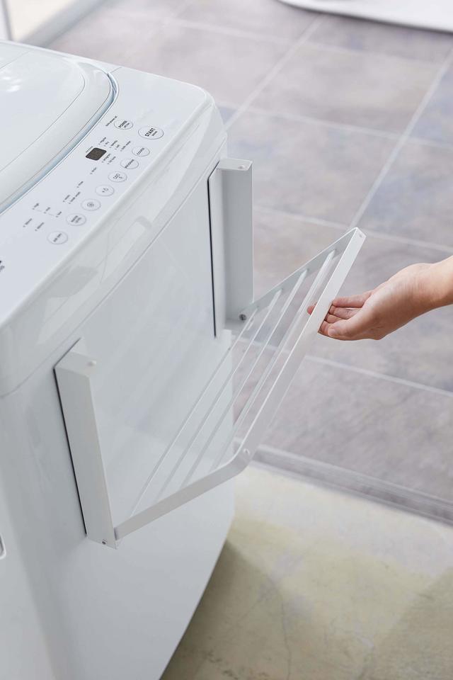 洗濯機横マグネット折り畳み棚