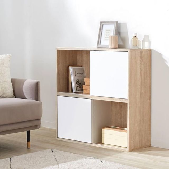 ラック キャビネット ナチュラル（2段）