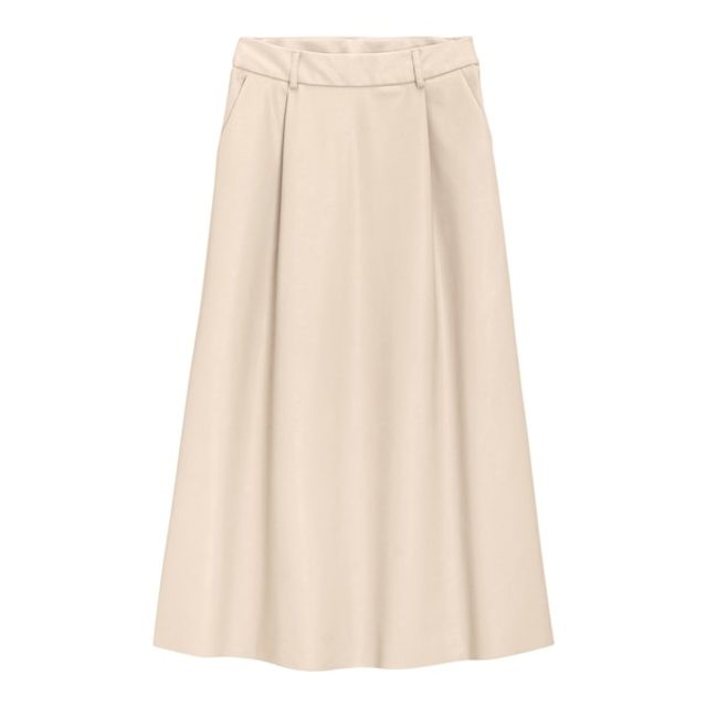 フェイクレザーフレアミディスカート