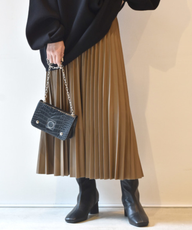 エコレザープリーツスカート