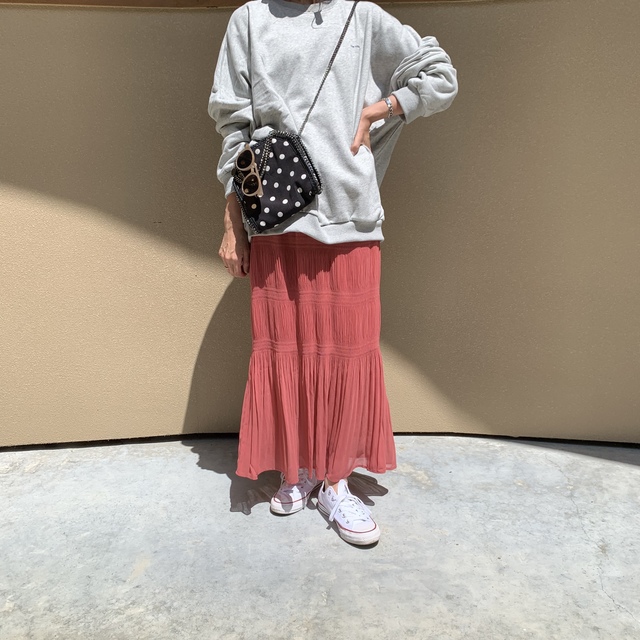 シャーリングプリーツスカート