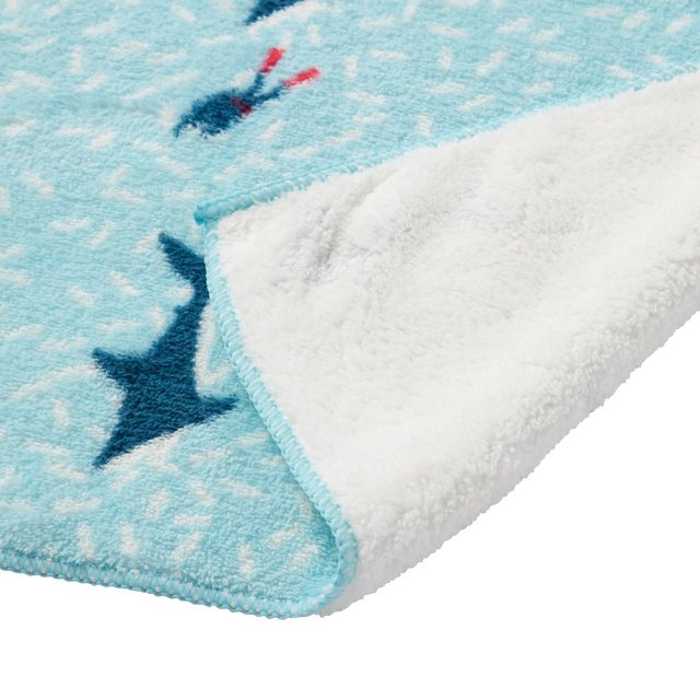 クイックドライフェイスタオル（サメ＆ウェーブ2枚セット）