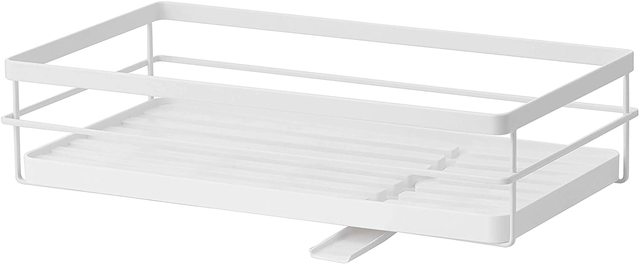 tower シンク上 伸縮 システムラック用 水切リバスケット S ホワイト 約Ｗ42.5XＤ23XＨ10cm