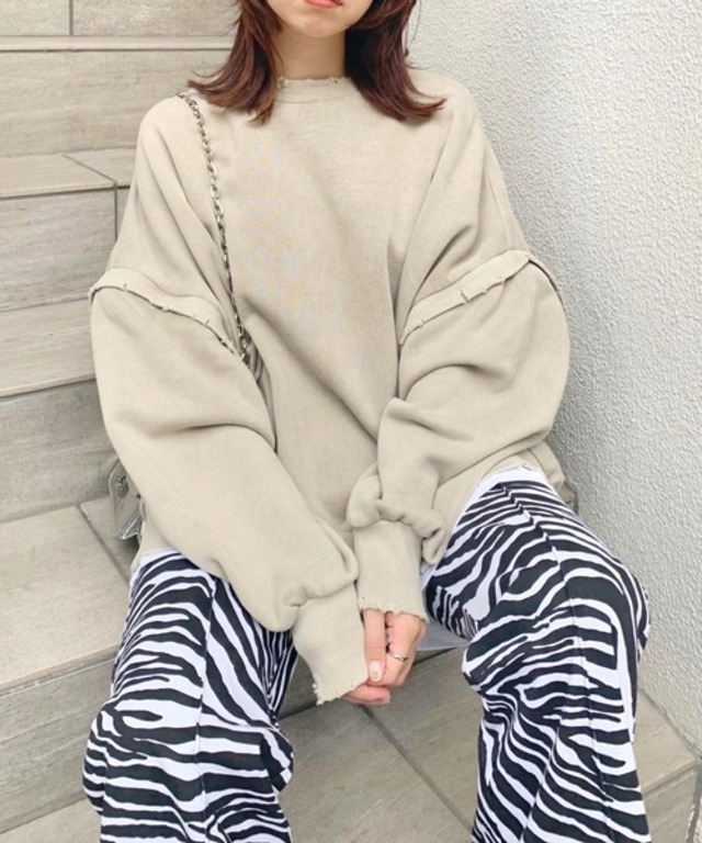 ダメージマルチウェイ裏毛スウェット