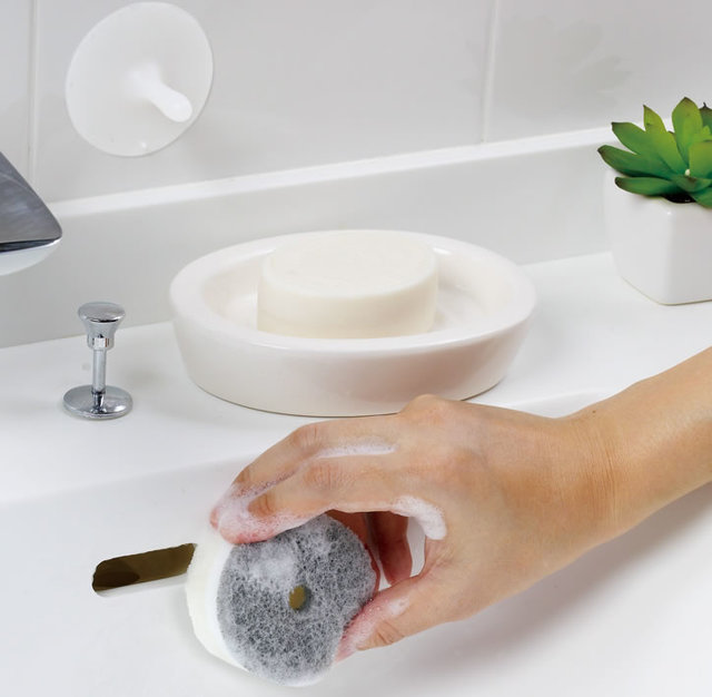 洗面スポンジ POCO吸盤付き