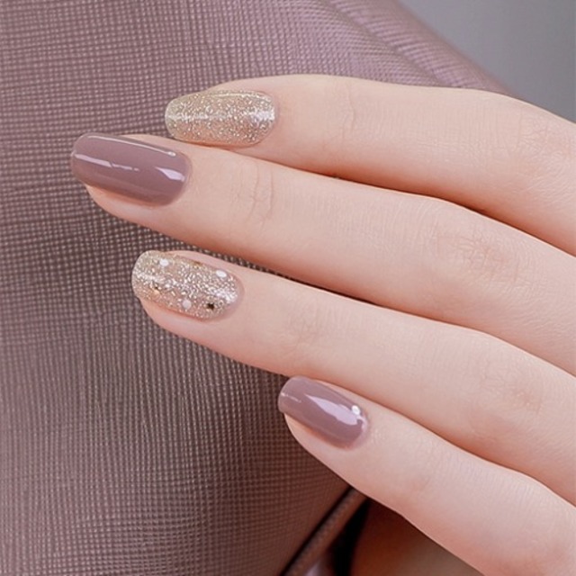 ネイルシール  ベージュピンク星の海