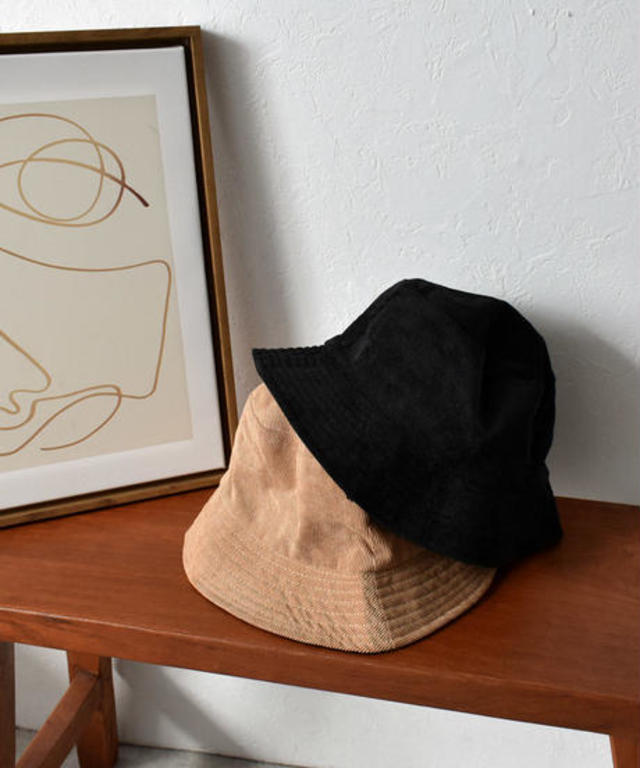 リバーシブル　 コーデュロイ バケットハット