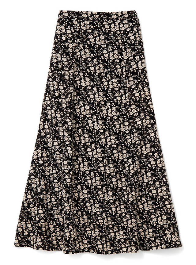 小花柄フレアスカート