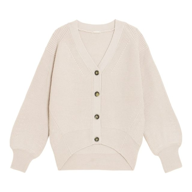 パフスリーブコクーンカーディガン(長袖)