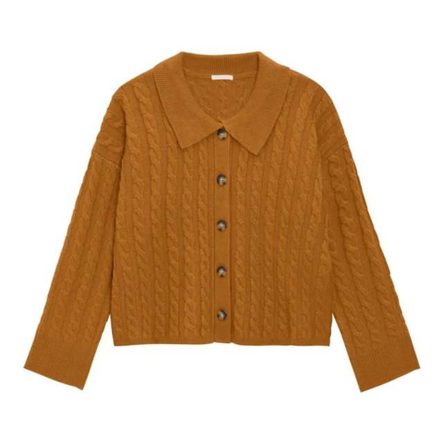 ニットポロカーディガン(長袖)