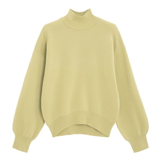 スウェットライクハイネックセーター