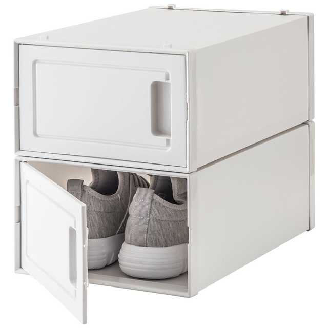 積み重ね出来るシューズボックス2個組