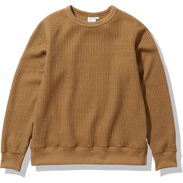 ロングスリーブウォームワッフルクルー（レディース）