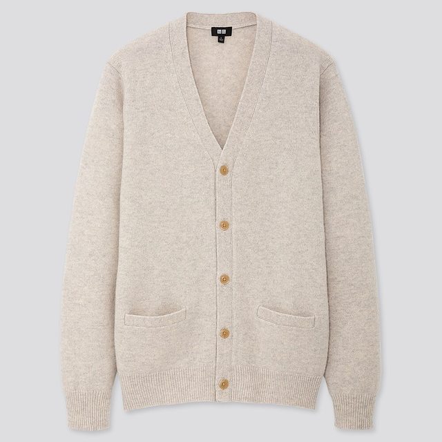 プレミアムラムVネックカーディガン＜メンズ＞