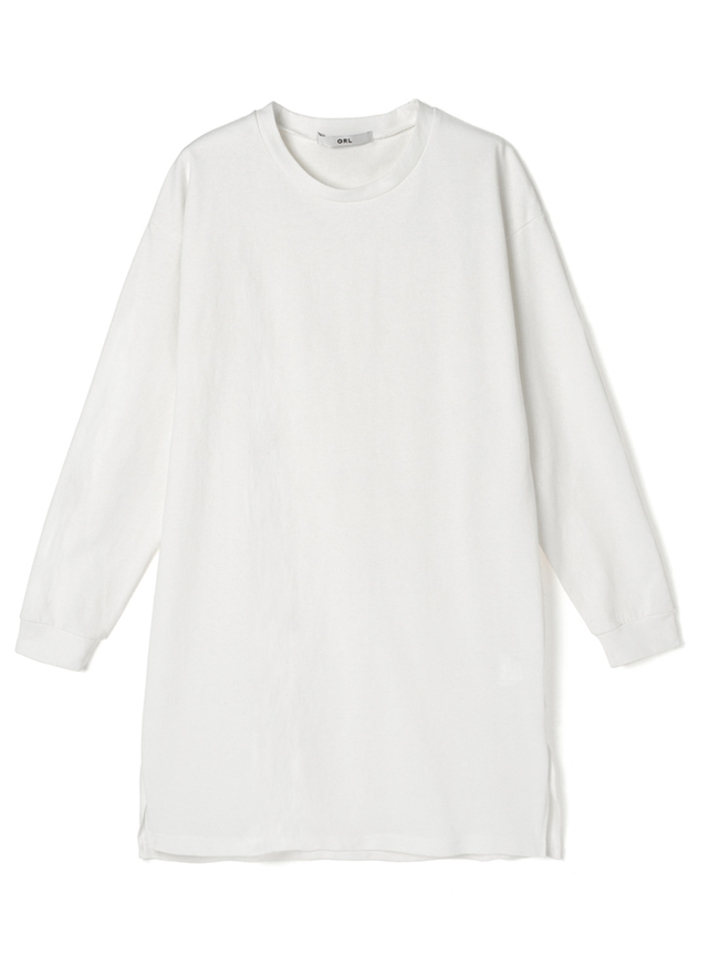 USAコットンサイドスリット入りベーシックロンT