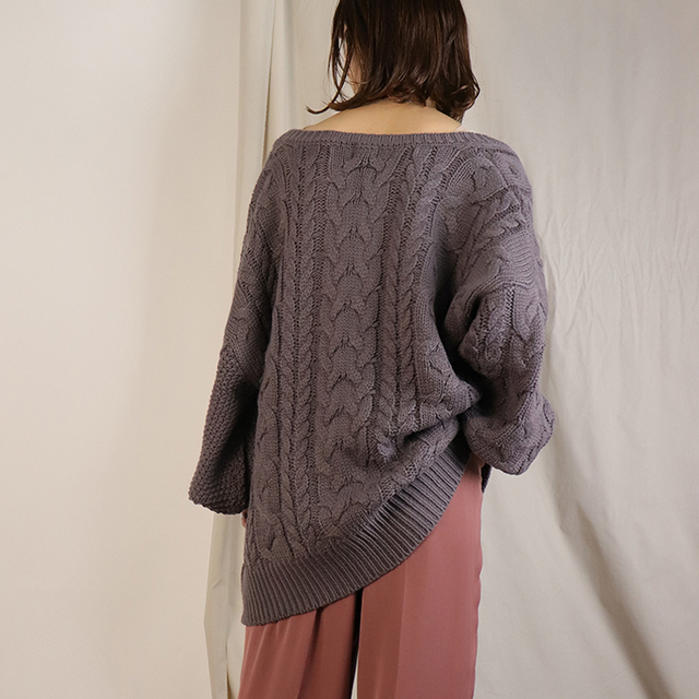 バルキーアクリルスキッパー ニット