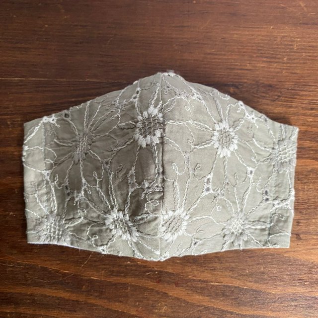 ＹＯＮＥ　レースマスク　 カーキ　マーガレット