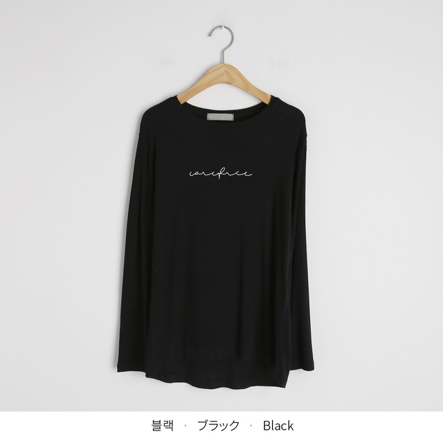 ラウンドレタリングTシャツ