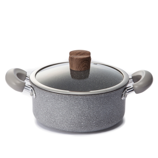 ストーンマーブル 両手鍋 20cm