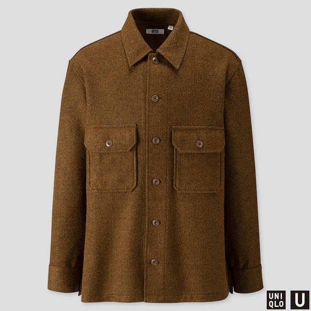 フリースシャツジャケット（長袖）／メンズ