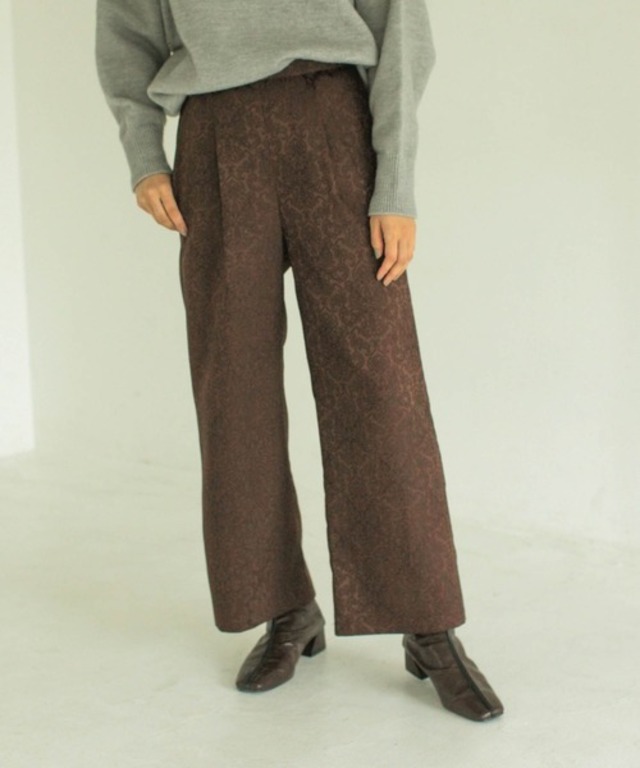 ジャガードワイドパンツ