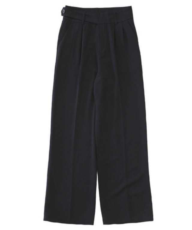ウエストベルトデザインロングパンツ