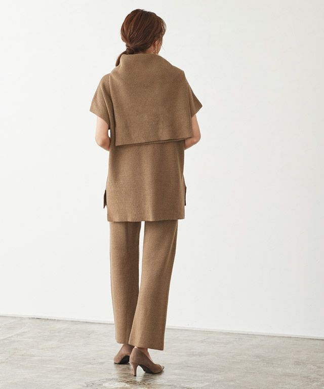 レイヤードニットセットアップ