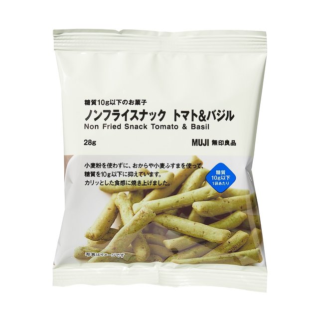 糖質１０ｇ以下のお菓子　ノンフライスナック　トマト＆バジル ２８ｇ