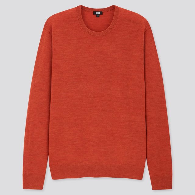 エクストラファインメリノクルーネックセーター（長袖