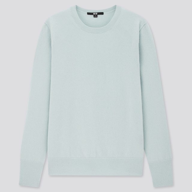 カシミヤクルーネックセーター（長袖）