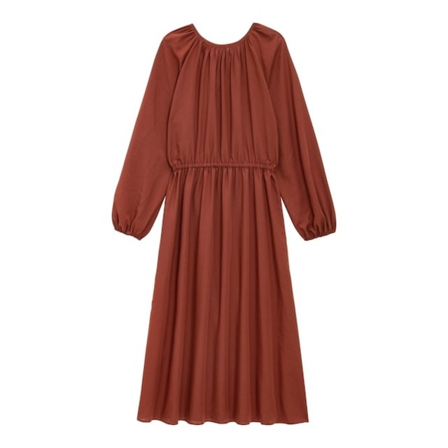 2WAYギャザーリボンワンピース(長袖)