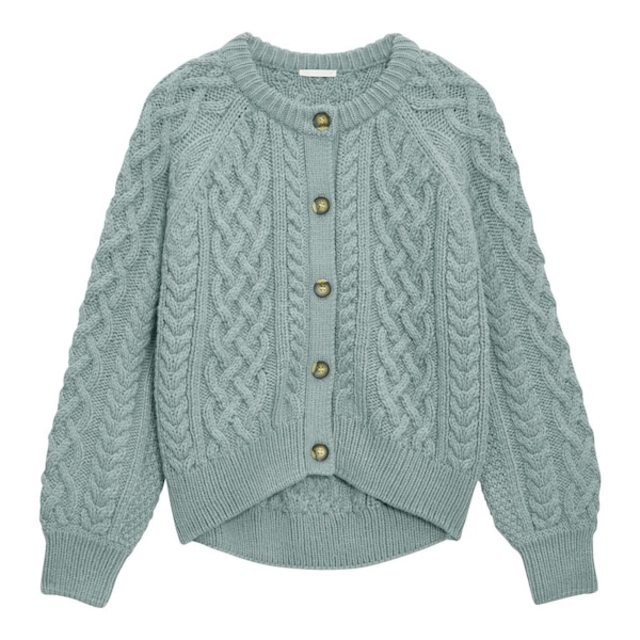 ケーブルコクーンカーディガン(長袖)