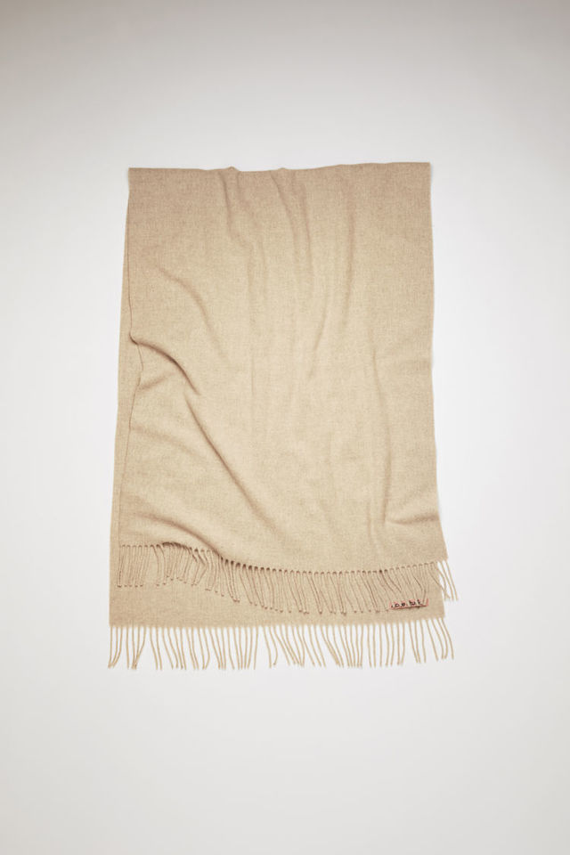 オーバーサイズウールスカーフ オートミールメランジ