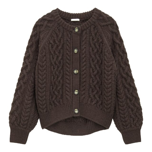 ケーブルコクーンカーディガン