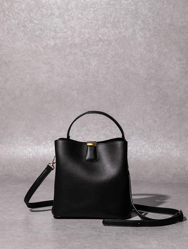 ワンハンドルミニスクエアカラーバッグ