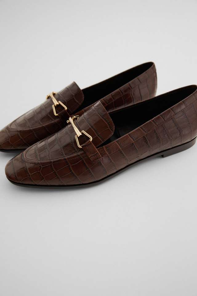 アニマル柄レザーローファー