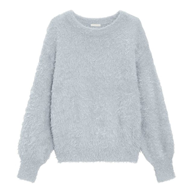 フェザーヤーンパフスリーブセーター