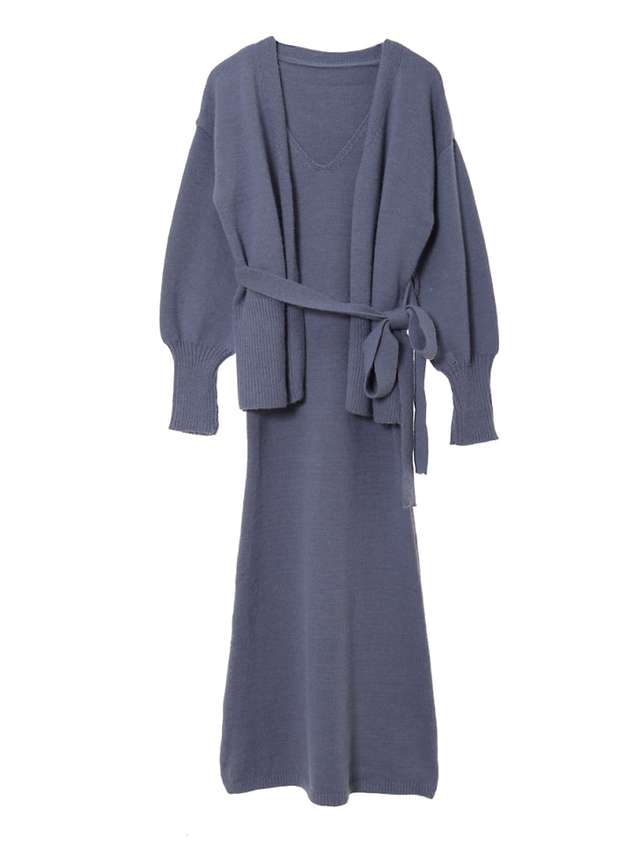 ソフトタッチキャミワンピニットアップ