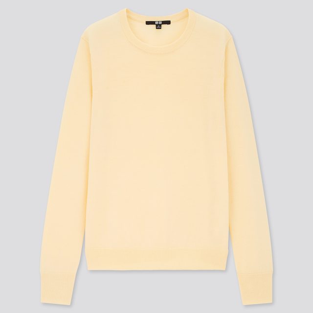 エクストラファインメリノクルーネックセーター