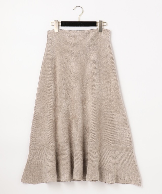 ラメプレーティングニットスカート