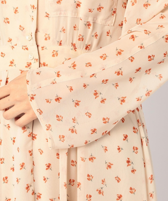 フラワープリントワンピース