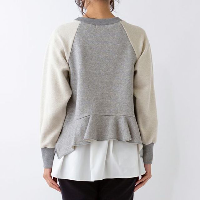 裏毛レイヤードプルオーバー