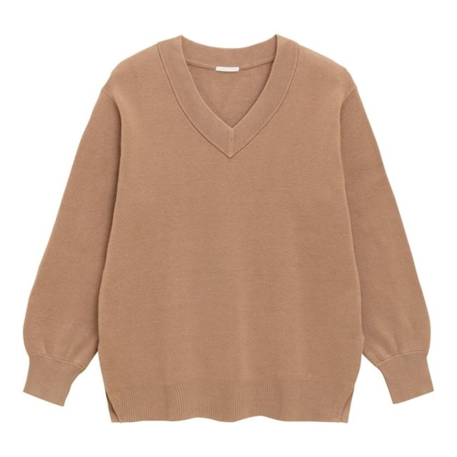 スウェットライクオーバーサイズニットチュニック